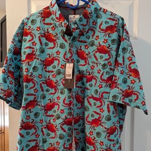 Men's Ditch Plains by Ricky Singh print shirt 3X